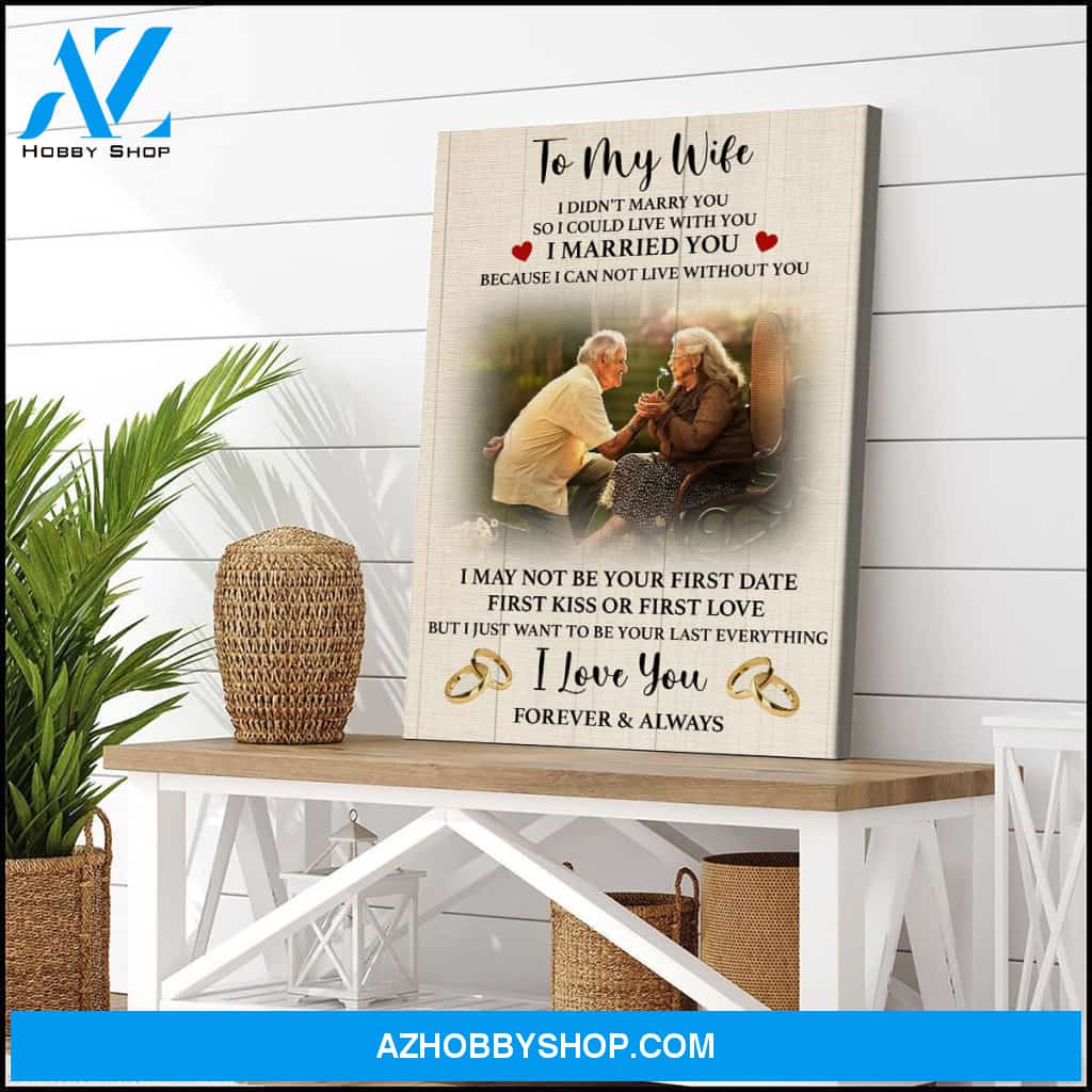 I married you because I can not live without you - Personalized Canvas