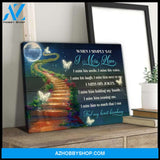 I Miss Him Butterfly Wall Art Canvas