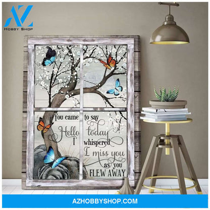 Zalooo I Miss You Butterfly Wall Art Canvas