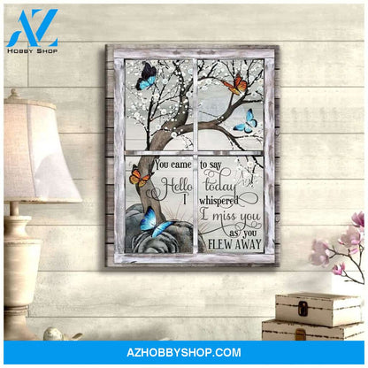 I Miss You Butterfly Wall Art Canvas