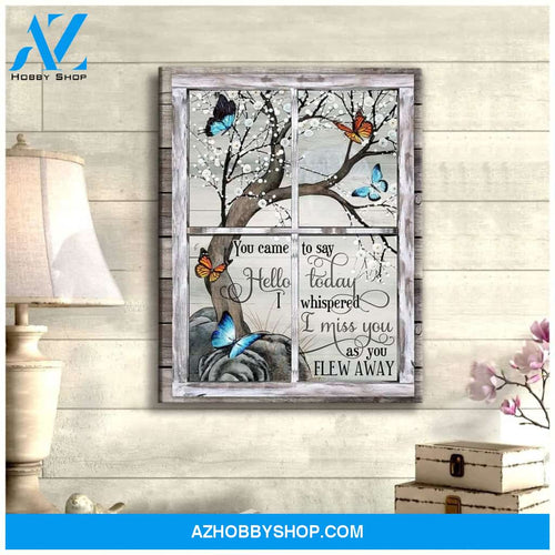 I Miss You Butterfly Wall Art Canvas