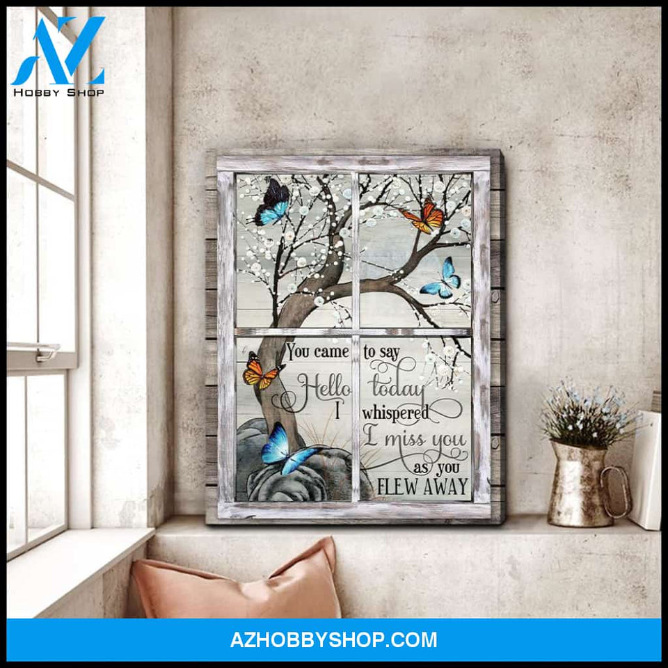 I Miss You Butterfly Wall Art Canvas