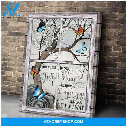 Zalooo I Miss You Butterfly Wall Art Canvas
