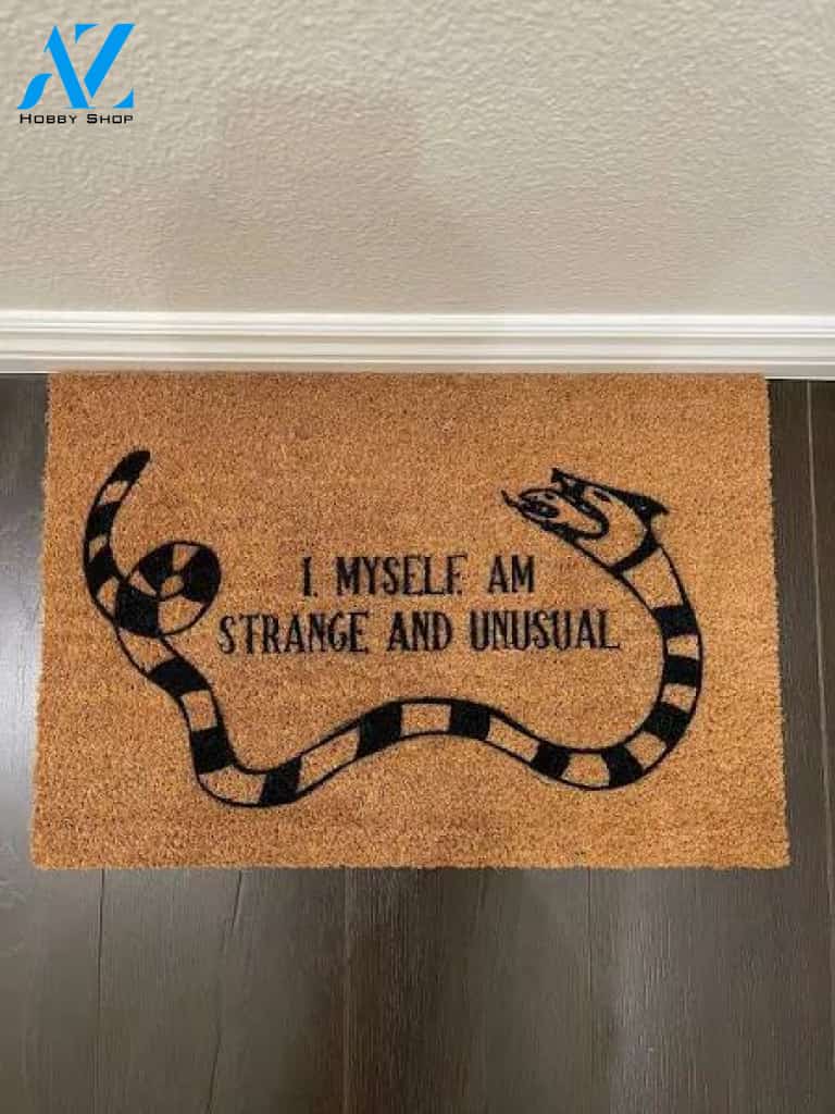 I Myself Am Strange and Unusual Doormat 