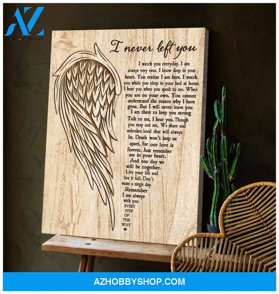 I Never Left You Angel Wings Wall Art Canvas