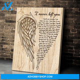 I Never Left You Angel Wings Wall Art Canvas