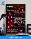 I never left you Butterfly poster