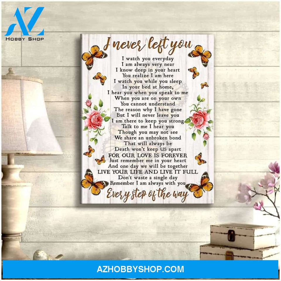I Never Left You Butterfly Wall Art Canvas