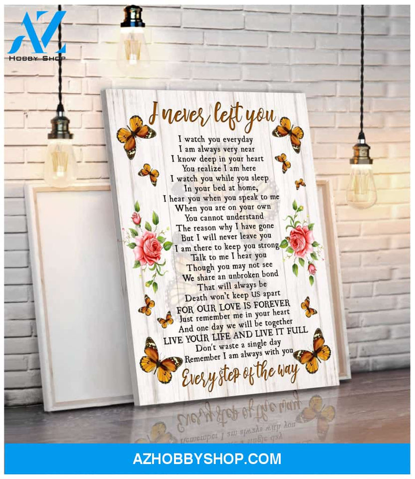 I Never Left You Butterfly Wall Art Canvas