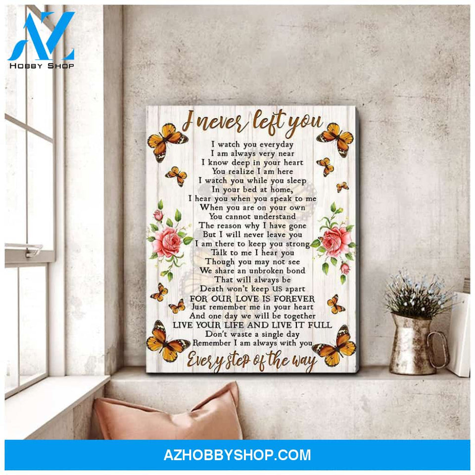 I Never Left You Butterfly Wall Art Canvas