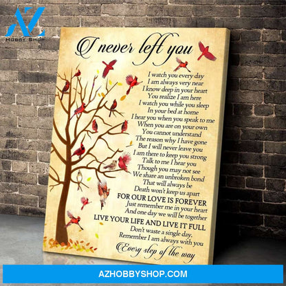 I Never Left You Cardinal Wall Art Canvas
