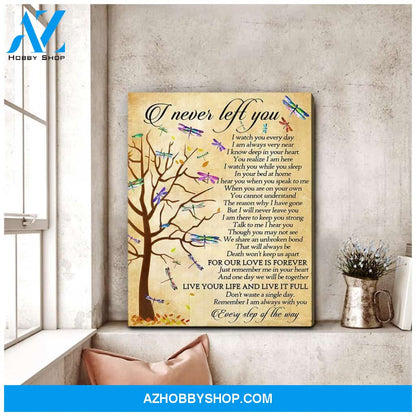 I Never Left You Dragonfly Wall Art Canvas