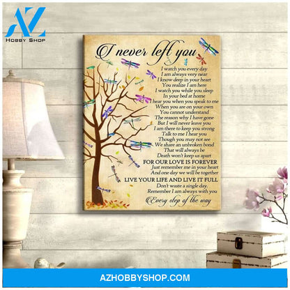 I Never Left You Dragonfly Wall Art Canvas