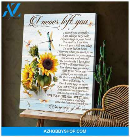 I Never Left You Dragonfly Wall Art Canvas