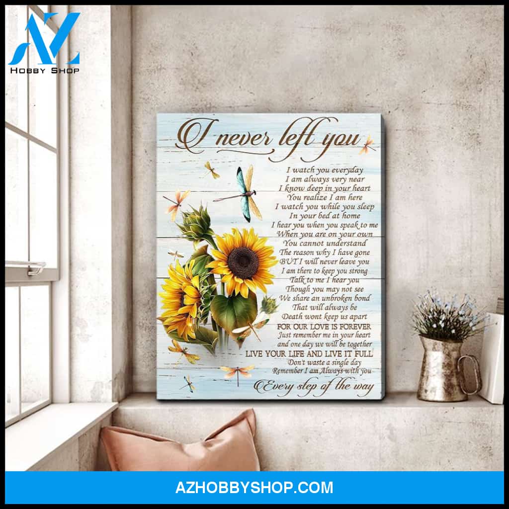 I Never Left You Dragonfly Wall Art Canvas