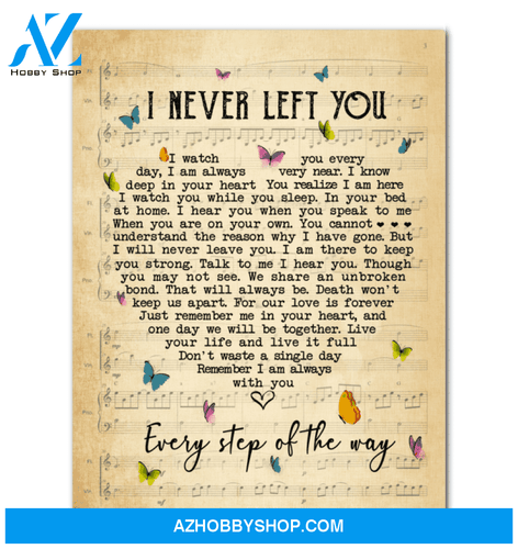 I Never Left You Every Step Of The Way Butterfly Canvas Framed Matte Canvas