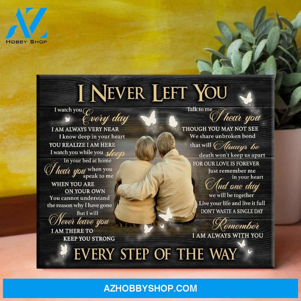 Zalooo I Never Left You Personalized Family Canvas Photo Wall Art Butterfly Decor