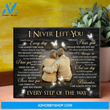 Zalooo I Never Left You Personalized Family Canvas Photo Wall Art Butterfly Decor