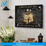 Zalooo I Never Left You Personalized Family Canvas Photo Wall Art Butterfly Decor