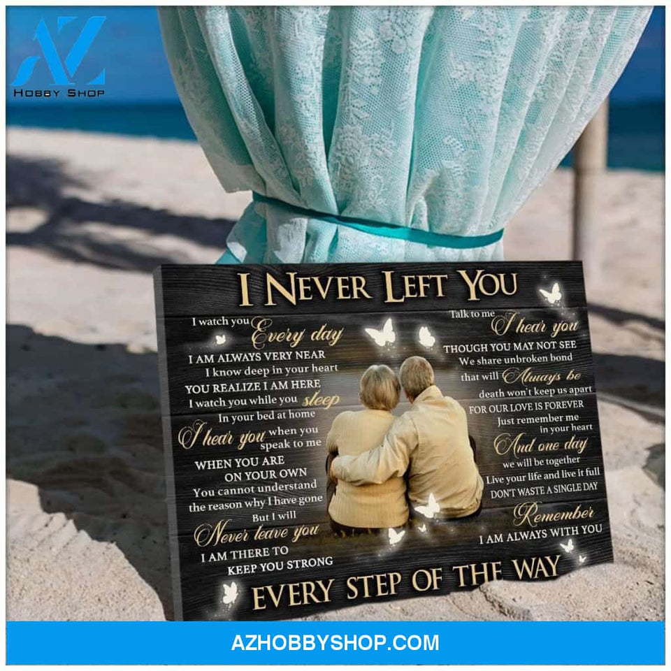Zalooo I Never Left You Personalized Family Canvas Photo Wall Art Butterfly Decor