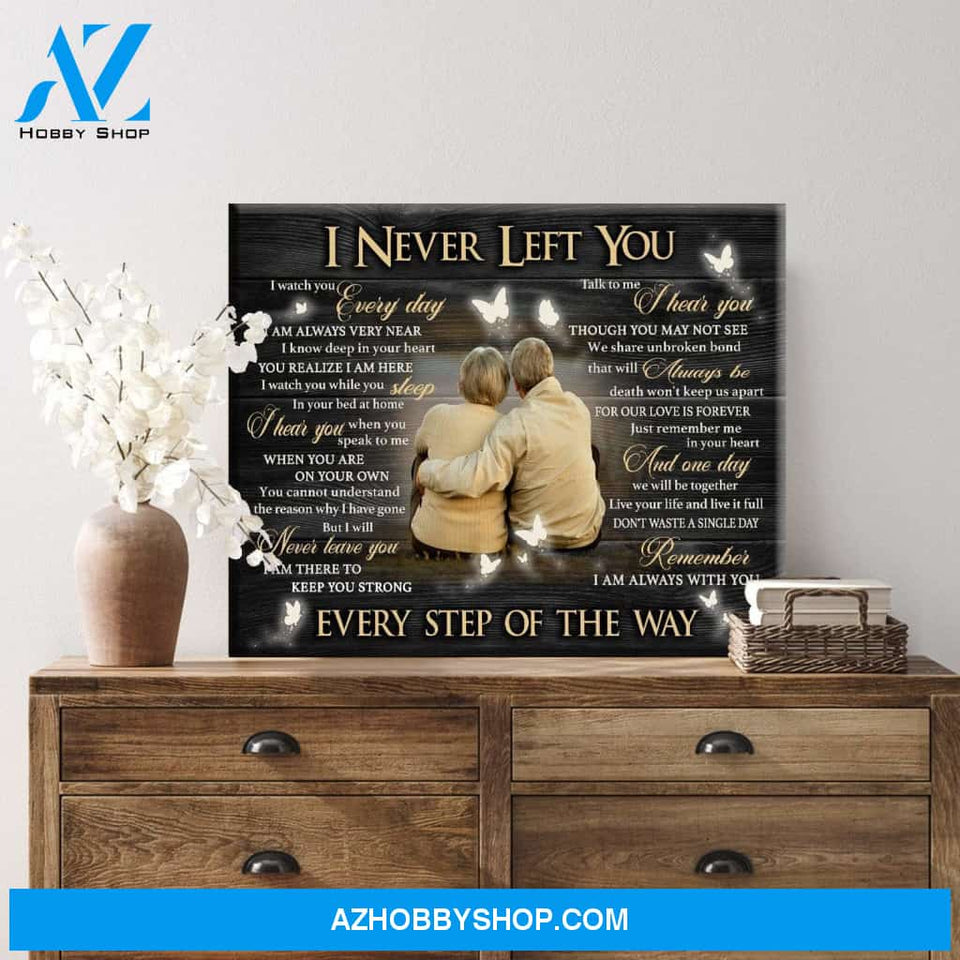 Zalooo I Never Left You Personalized Family Canvas Photo Wall Art Butterfly Decor