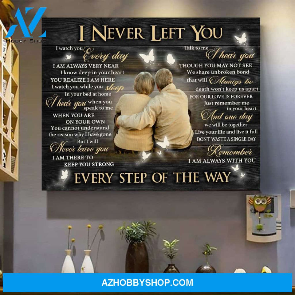 Zalooo I Never Left You Personalized Family Canvas Photo Wall Art Butterfly Decor