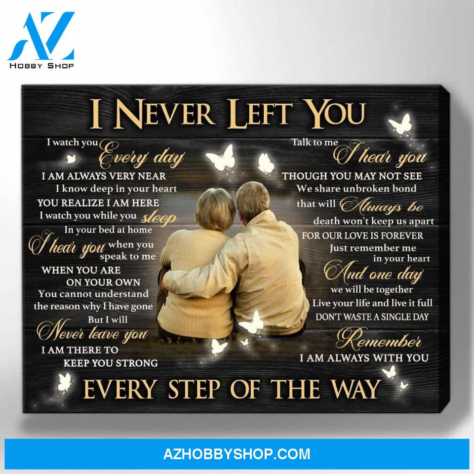 Zalooo I Never Left You Personalized Family Canvas Photo Wall Art Butterfly Decor