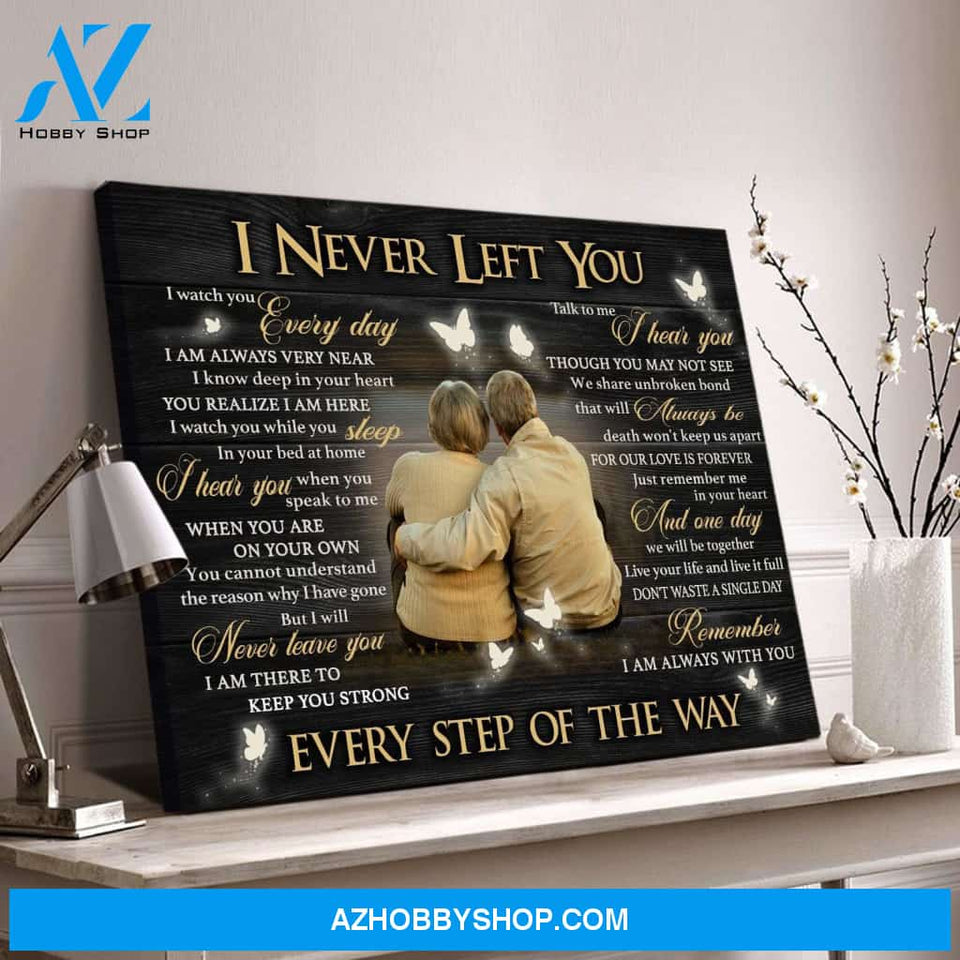 Zalooo I Never Left You Personalized Family Canvas Photo Wall Art Butterfly Decor