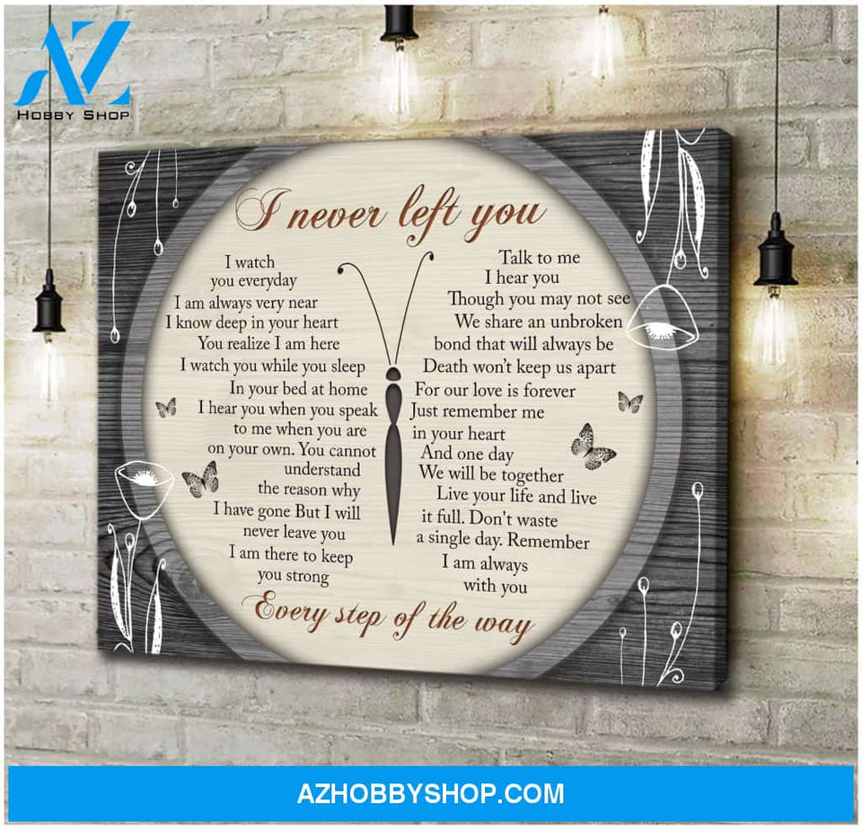 Top #26 I Never Left You Poems Butterfly Canvas Wall Art, Wall Decor Visual Art