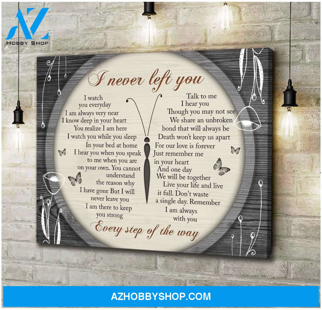 I Never Left You Poems Butterfly Canvas Wall Art, Canvas Decor
