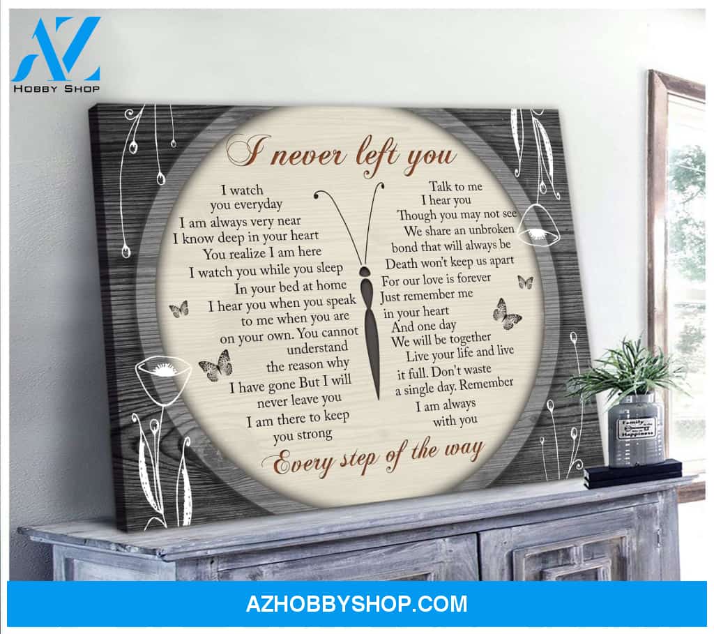 I Never Left You Poems Butterfly Canvas Wall Art, Canvas Decor
