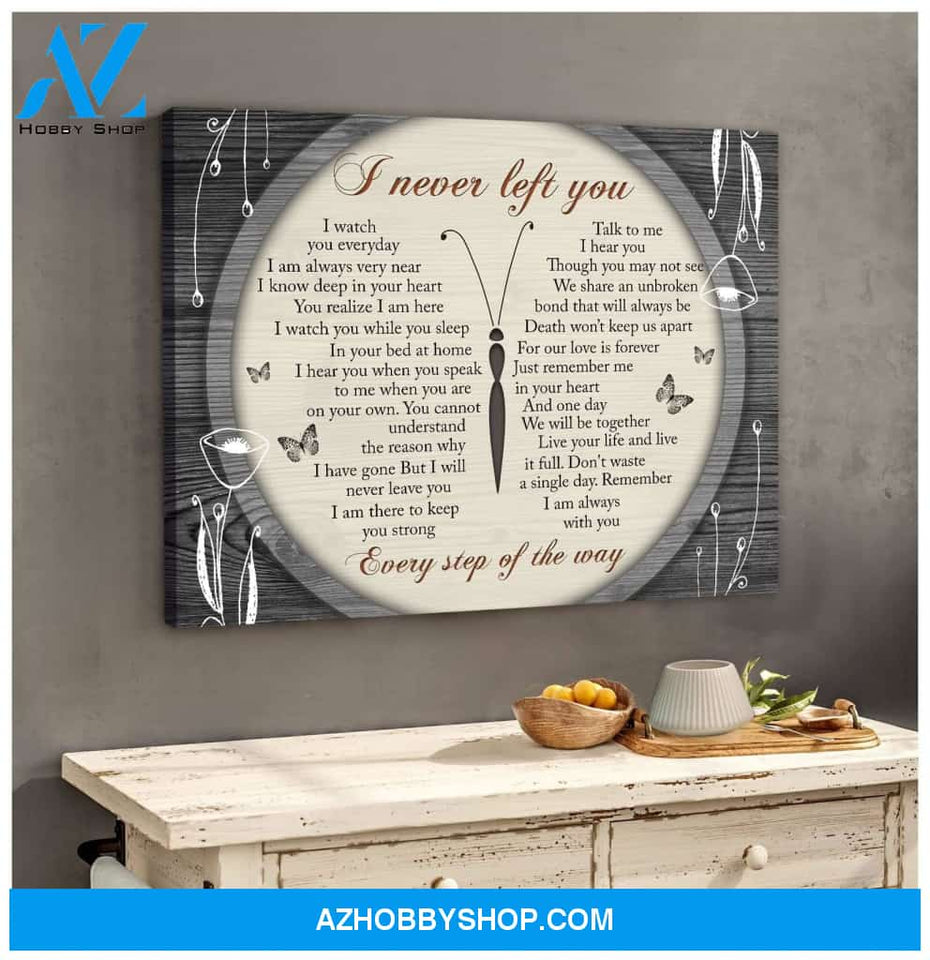 Zalooo I Never Left You Poems Butterfly Wall Art Canvas