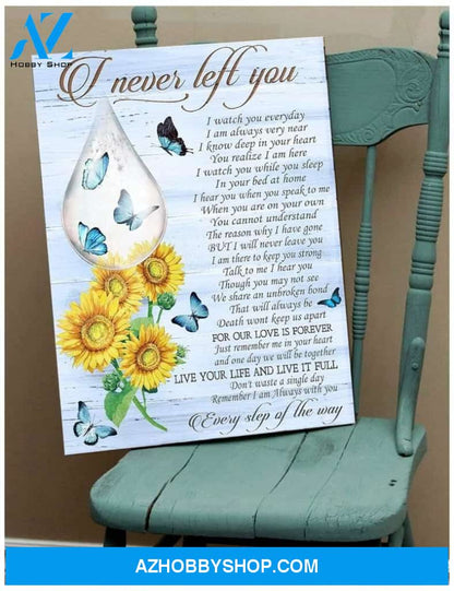 Zalooo I Never Left You Sunflower Butterfly Wall Art Canvas