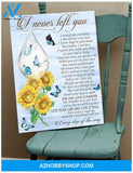 Zalooo I Never Left You Sunflower Butterfly Wall Art Canvas