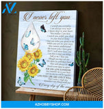Zalooo I Never Left You Sunflower Butterfly Wall Art Canvas