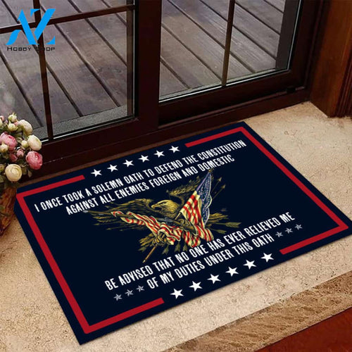  I Once Took A Solemn Oath To Defend The Constitution Door Mats