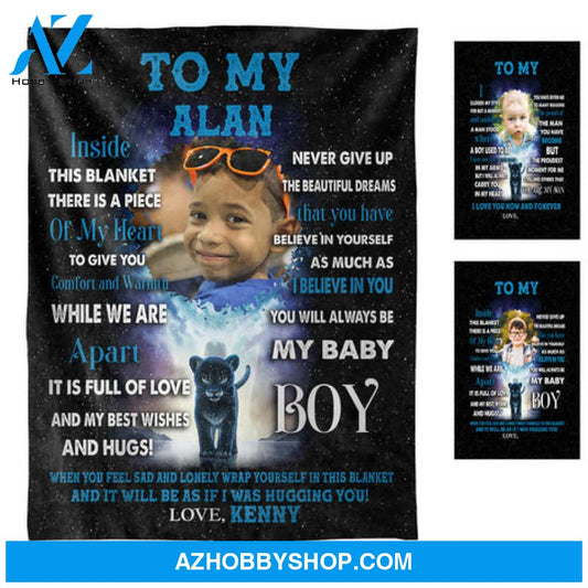 I Pray That You Are Safe And Happy - Personalized Photo Blanket - Gift For Son