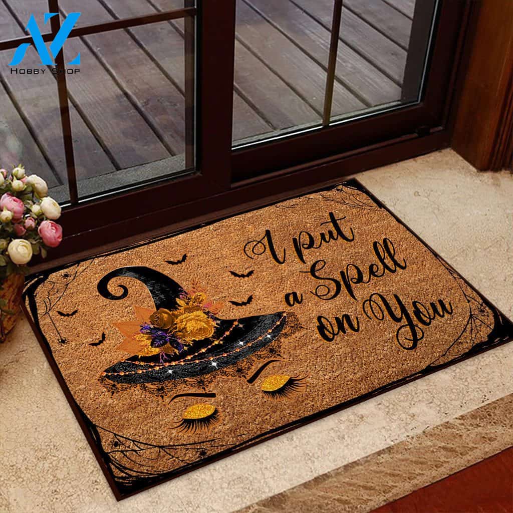 I put a spell on you Coir pattern print Witch Doormat | Welcome Mat | House Warming Gift