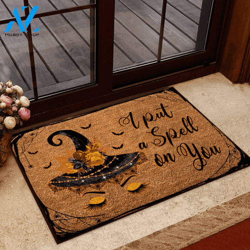 I Put A Spell On You Witch Coir Pattern Print Doormat | Welcome Mat | House Warming Gift