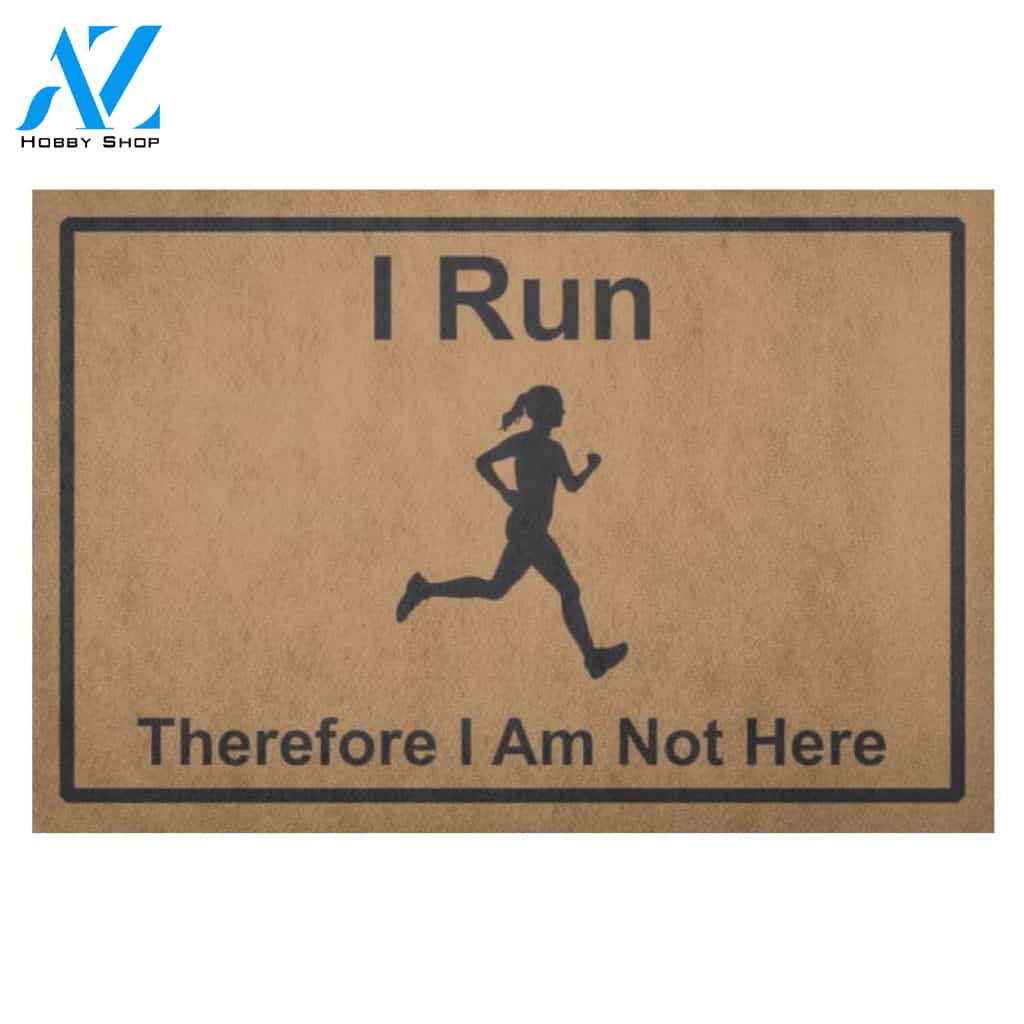 I Run Doormat - Running Jogging Doormat Welcome Mat House Warming Gift Home Decor Funny Doormat Gift Idea