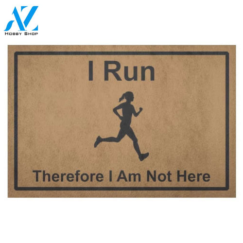 I Run Doormat - Running Jogging Doormat Welcome Mat House Warming Gift Home Decor Funny Doormat Gift Idea