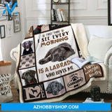 I See Every Morning Is A Labrador Who Loves Me Blanket Gift For Dog Lovers Birthday Gift Home Decor Bedding Couch Sofa Soft and Comfy Cozy