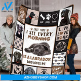 I See Every Morning Is A Labrador Who Loves Me Blanket Gift For Dog Lovers Birthday Gift Home Decor Bedding Couch Sofa Soft and Comfy Cozy