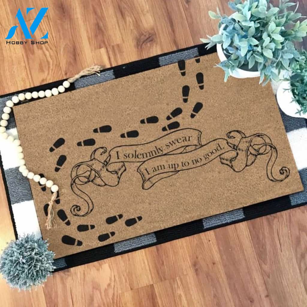 I solemnly swear, I am up to no good Doormat | Welcome Mat | House Warming Gift