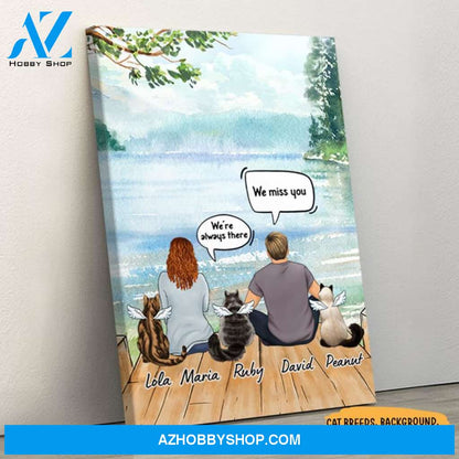 I Still Talk About You Couple, Personalized Custom Canvas, Custom Gift for Cat Lovers, Memorial Gift