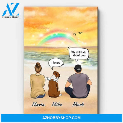 I Still Talk About You Couple, Personalized Custom Canvas, Custom Gift for Dog Lovers, Memorial Gift