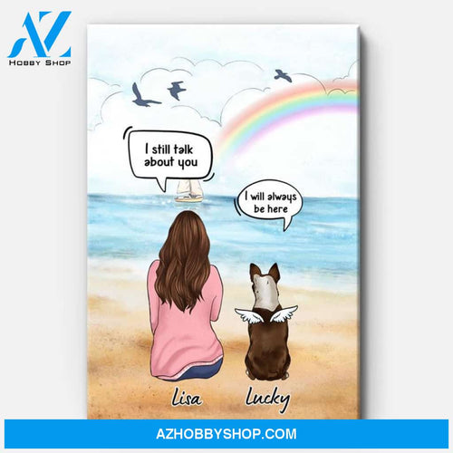 I Still Talk About You, Personalized Custom Canvas, Custom Gift for Dog Lovers, Memorial Gift