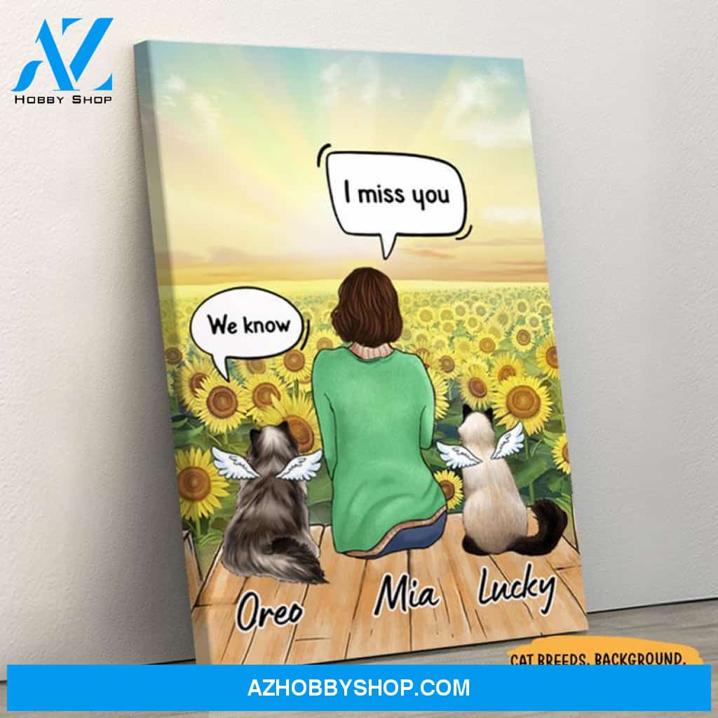 I Still Talk About You, Personalized Custom Canvas, Custom Gift for Cat Lovers, Memorial Gift