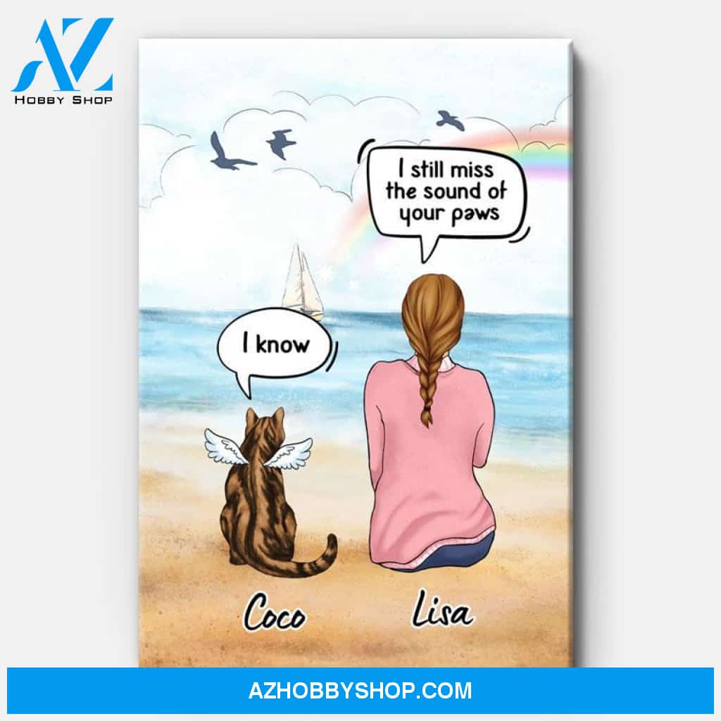 I Still Talk About You, Personalized Custom Canvas, Custom Gift for Cat Lovers, Memorial Gift