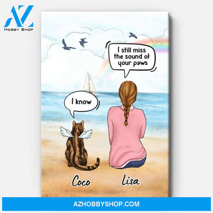 I Still Talk About You, Personalized Custom Canvas, Custom Gift for Cat Lovers, Memorial Gift